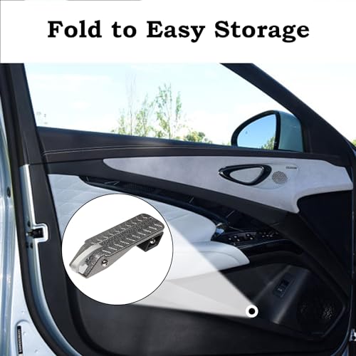 Foldable Car Door Step Stand Pedal (Evolution Pro Series / Black)