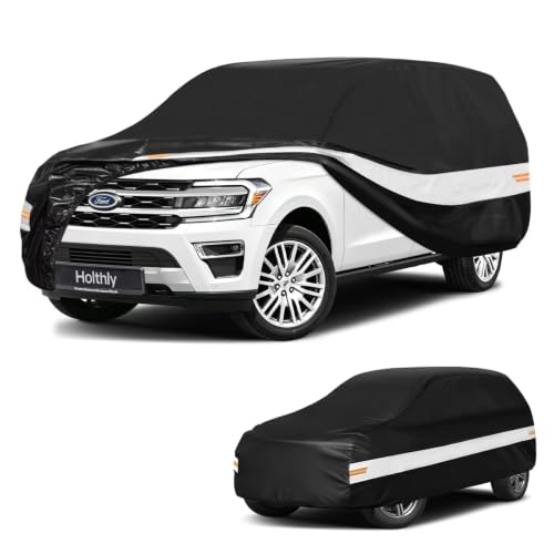 10 Layers SUV Car Cover Custom Fit for Ford Expedition (Black Gray / Custom Fit for Ford Expedition)