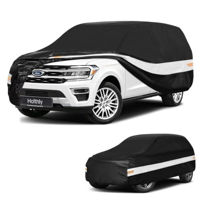 10 Layers SUV Car Cover Custom Fit for Ford Expedition (Black Gray / Custom Fit for Ford Expedition)