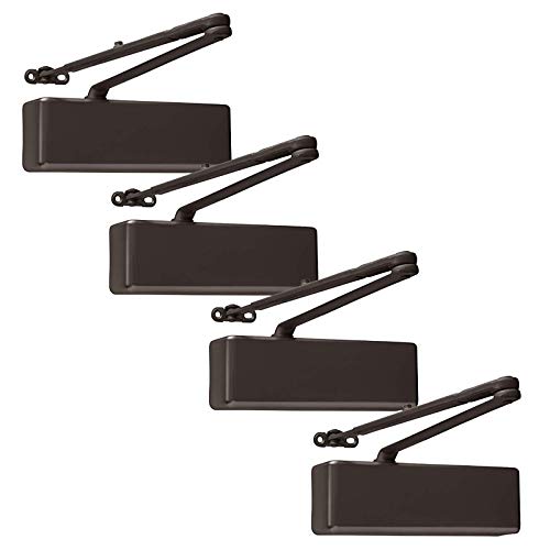Extra Heavy Duty Door Closer Commercial Grade 1 (4 Pack / Bronze (DU))