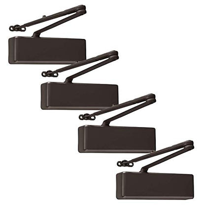 Extra Heavy Duty Door Closer Commercial Grade 1 (4 Pack / Bronze (DU))