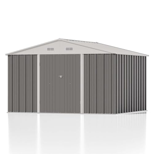 Outdoor Storage Shed (Gray / 10x8 FT)