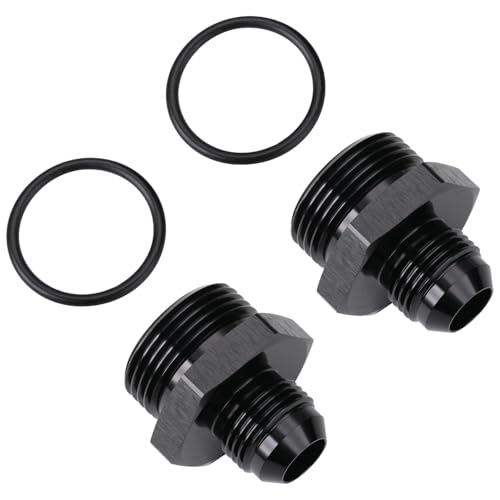 10AN Male Flare to 16AN ORB O (10AN to 16AN ORB / Black - 2PCS)