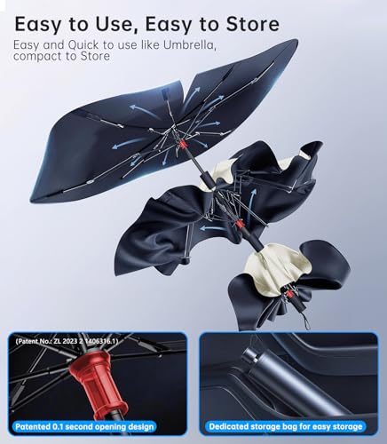Upgrade Universal Windshield Sun Shade Umbrella (Large (61"L x 35"W) Universal)