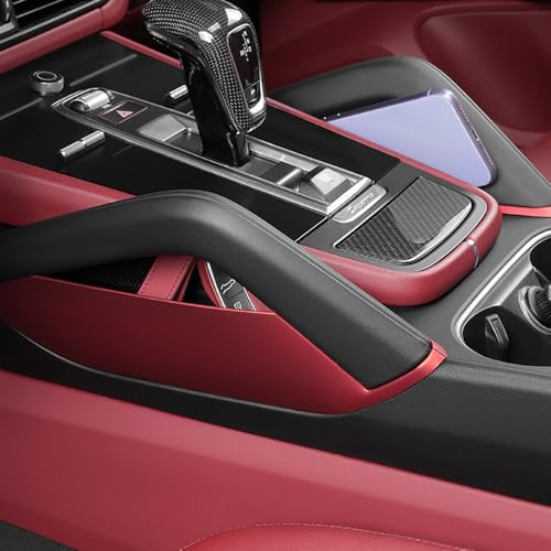 Center Console Armrest Side Storage Box for Porsche Cayenne (Red)