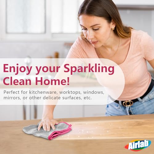 Glass Polishing Streak Free Miracle Cleaning Cloth (Sliver-pink)