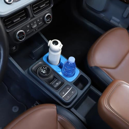 Center Console Cup Holder Insert for Ford Maverick 2022 (Blue)