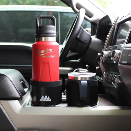 Ultimate Car Cup Holder Expander with Adjustable Base & Organizer (Black / 1pack)