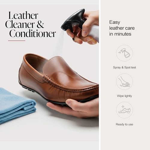 3-in-1 Leather Cleaner & Conditioner (22 oz) - Restores Natural Oils, Removes Stains and Hides Scuffs (22 Fl Oz (Pack of 1))