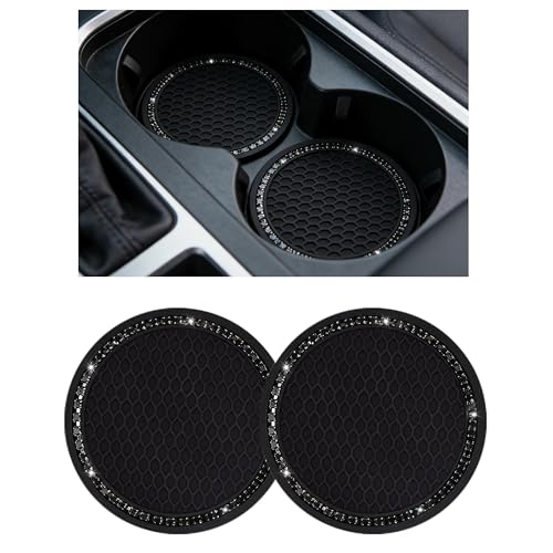 Bling Car Cup Coaster (2 Count / Black and Black)
