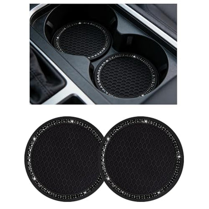 Bling Car Cup Coaster (2 Count / Black and Black)