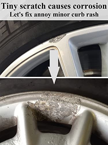 Silver Rim Touch Up Paint Rim Scratch Repair Pen Wheel Touch Up Paint Car Rim Paint Pen Universal Color Silver Wheel Paint (Silver)