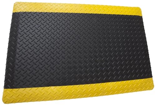 American Classic Black Yellow Diamond Plate Anti (Black/Yellow / 3 x 8 Feet)