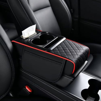 5-in-1 Center Console Cover Fit for Kia Carnival #005 Redline (Fit for Kia Carnival / #005 Black&Red)