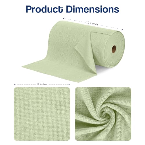 Microfiber Cleaning Cloth Roll (75 Count (Pack of 1) / Green)