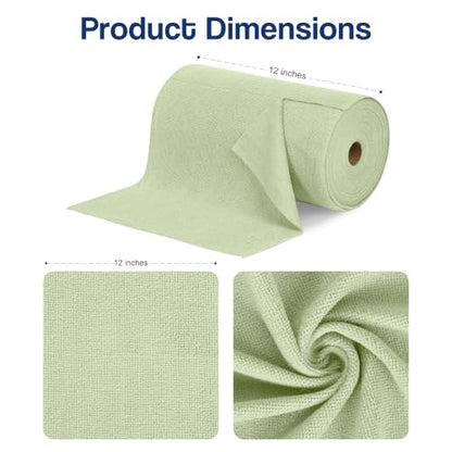 Microfiber Cleaning Cloth Roll (75 Count (Pack of 1) / Green)