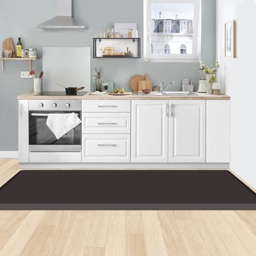 0.8" Thick Kitchen Mat Cushioned Anti Fatigue Rug Comfort Floor Mats (Chocolate / 70"L x 24"W x 0.8"Th)
