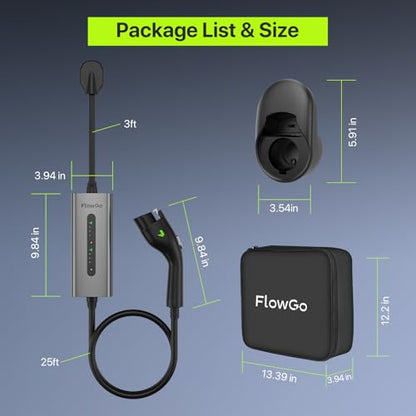 Level 2 EV Charger 40A J1772 Connector 9.6KW Electric Car Charger (14-50 plug j1772 connector)