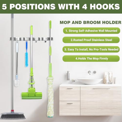 Broom Holder Wall Mount (Grey Racks)