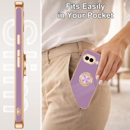 for Google Pixel 9A Case with Ring Stand Purple (Purple / 6.3'' Pixel 9A)