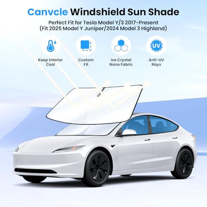 Windshield Sun Shade for 2017 (1PCS Tesla Model Y/3 2017-Present)
