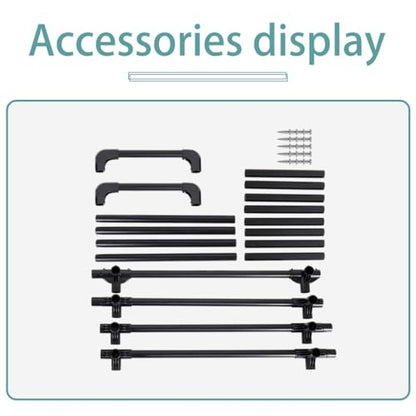 Tire Rack Tire Storage Rack Stand Garage Storage Shelf Organizer (Black / 22.51'' X 14.16'' X 45.11'')