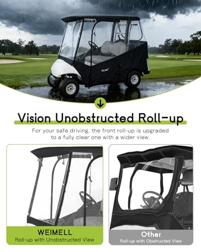 2 Passenger Golf Cart Enclosure for Yamaha G29 Drive (for Yamaha G29 Drive 2 Passenger / Black)