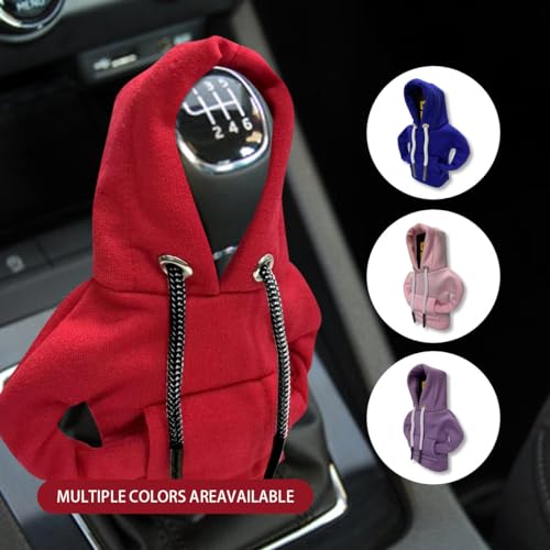 Car Gear Shift Hoodie Auto Shifter Knob Cover (Red / 1 Pcs)