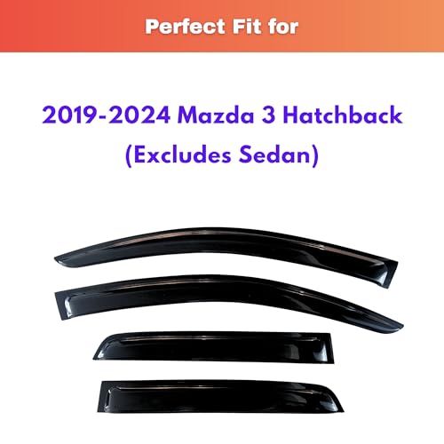 Rain Guards Fit for 2019 (2019-2024 Mazda 3 Hatchback)