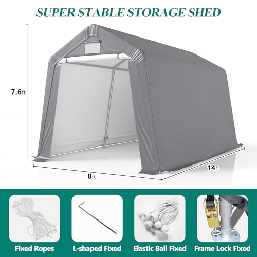 8' x 14' Outdoor Storage Shelter Shed (8' x 14')