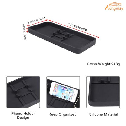 Car Center Console Dash Organizer Compatible with Toyota Tundra 2024 2023 2022 Pickup Truck Dashboard Table Tray Storage Box Dash Phone Holder Container Box Anti (Fit Toyota Tundra 22-24+)