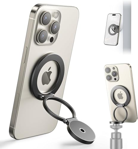 Dual Magnetic Phone Ring Holder (BK-Screw Hole)