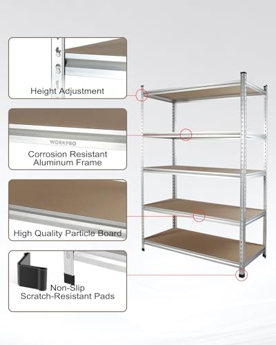 5 Tier Shelving (72”H x 24”D x 48”W)