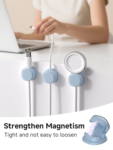 Magnetic Cable Clips (9-PCS Blue)