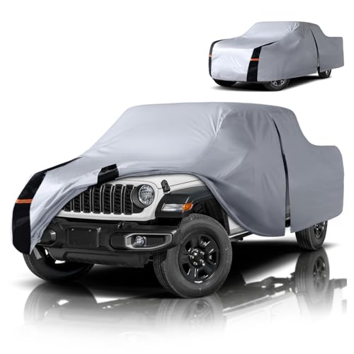 Multi Layer Jeep Gladiator Truck Cover (W.Fit Gladiator(1999-2026) Crew Cab SB / White Truck Cover)