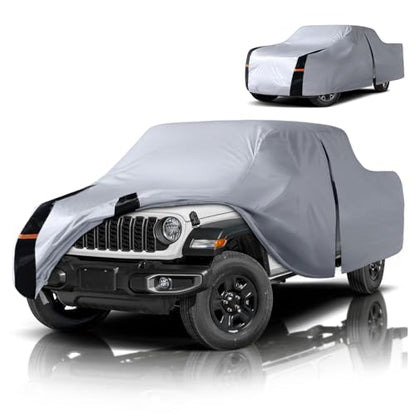 Multi Layer Jeep Gladiator Truck Cover (W.Fit Gladiator(1999-2026) Crew Cab SB / White Truck Cover)