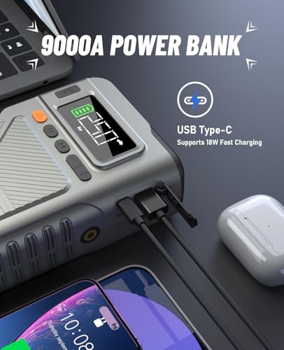 9000A Jump Starter with Air Compressor (9000A)