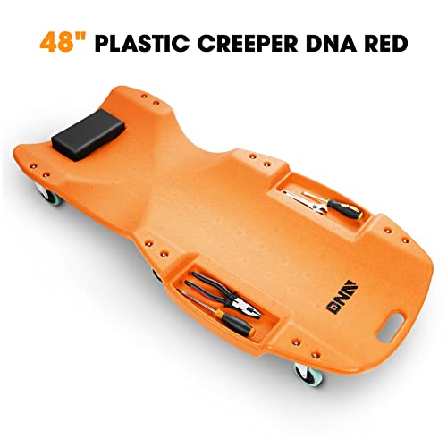 36" L X 17" W x 4.25" H Vehicle Repair Low Profile Automotive Creeper w (Orange / 36 Inches)