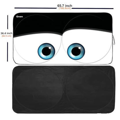 Truck Windshield Sun Shade for Car Windshield Cover Interior Front Window Shades Sun Visor Protector Blocks UV Rays Must (Black / X-Large (Universal Fit))