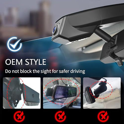 4K Dash Cam Custom fit for GMC Yukon (Model C Front 4K Only)