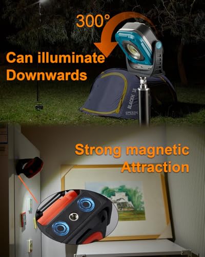 1300LM LED Magnetic Work Light with Stepless Dimming (C1200 / Orange)