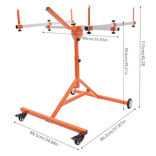 Automotive Rotating Painting Stand Multifunction Freestanding Paint Holder with Wheels for Painting Or Repairing Light Sheet Metal (35.4*37.8*45.2in)