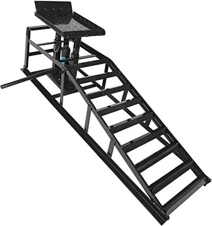 2 Pack Hydraulic Car Ramps 10000lbs 5T 11000lbs Low Profile Car Lift Service Ramps Truck Trailer Garage (Black)