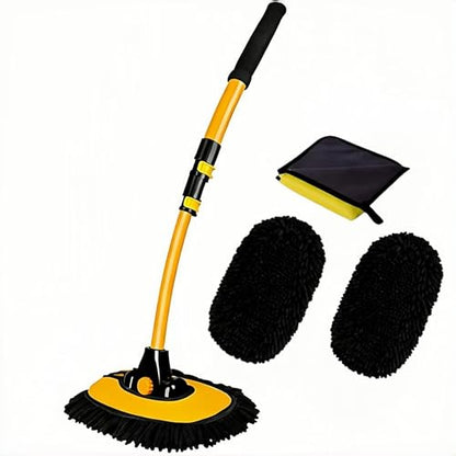 Car Wash Brush with Long Handle (Yellow02)