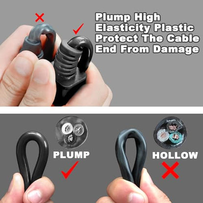 Indoor Black Extension Cord 10 FT 2Pack Waterproof 16 (10 FT-2pcs / 16/3 Extension Cord / Black)