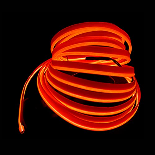 El Wire Orange Interior Car LED Strip Lights (Orange / 5 M)