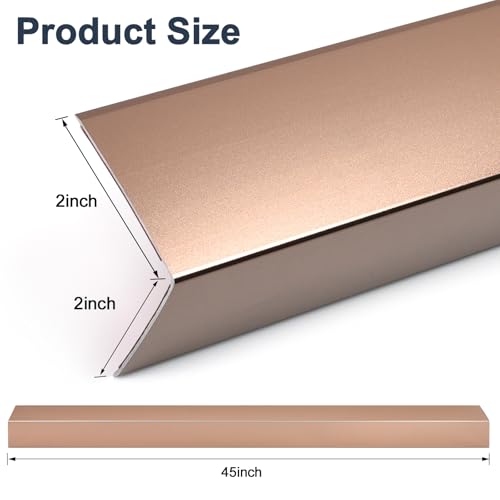 4PCS 45" Aluminum Metal Corner Protectors (4pack-45.0 x 2.0 x 2.0 in / Rose Gold)