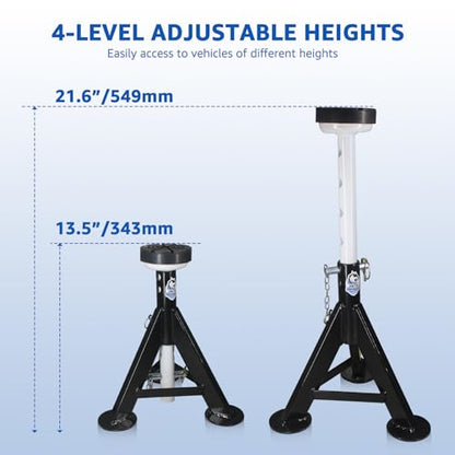 HKTE 4 Ton Jack Stands for Cars (JACK STANDS 8000LB)