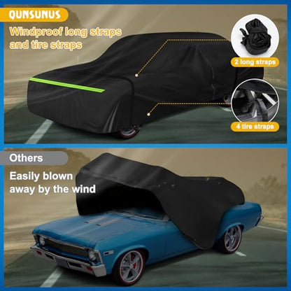 QUNSUNUS Car Cover for Chevy Nova 2 (for Nova 2-Door 1968-1979)