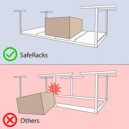 3x6 Overhead Garage Storage Rack (White / 18"-33")